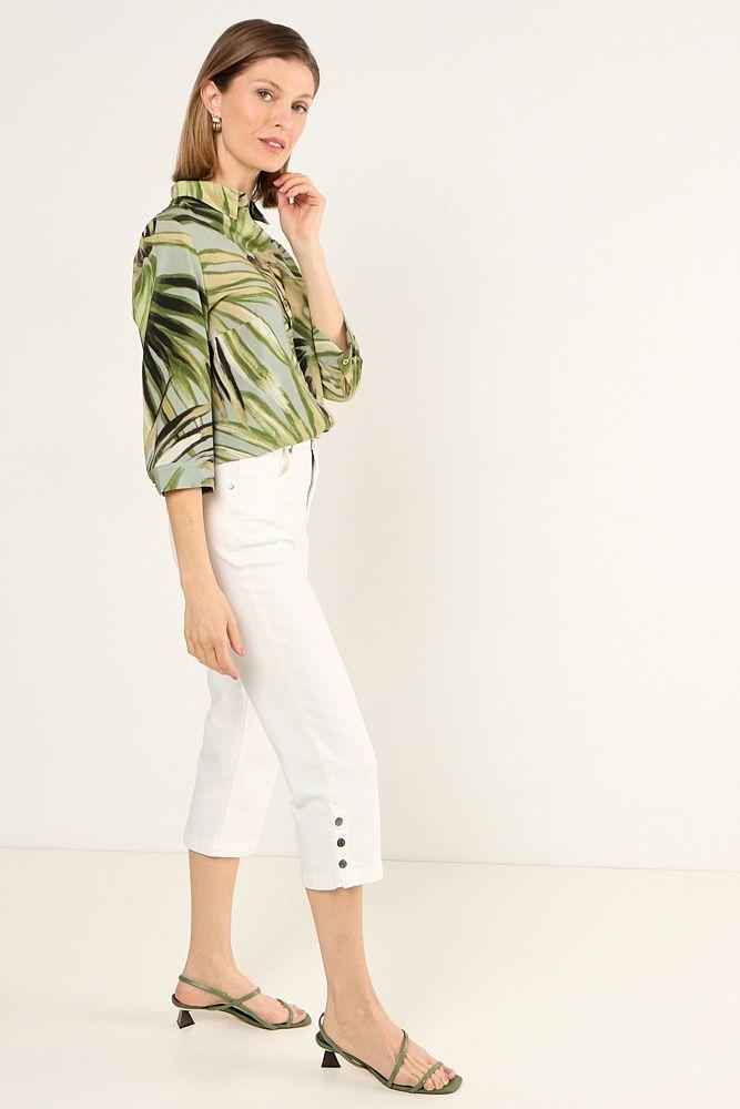 Blusa Viscosa Estampada Verde Oliva Ma Griffe 14102225063107-4