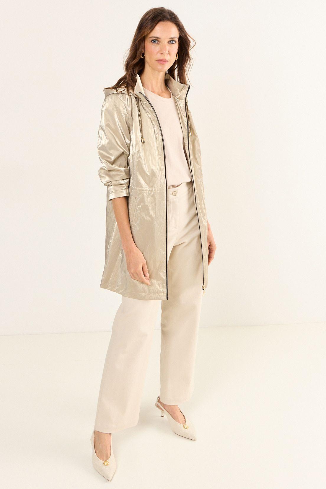 Trench Metalizado Beige Ma Griffe 17402126002106-3