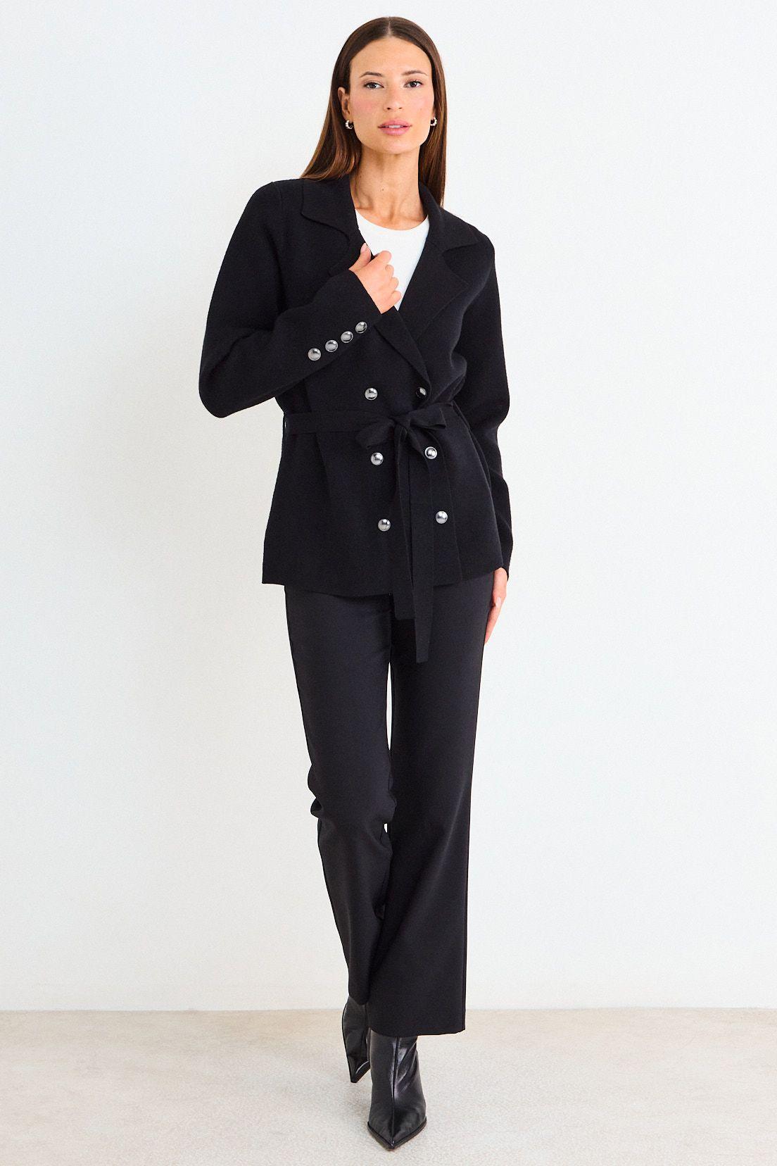 Cardigan Cruzado Lazo Negro Ash 18007126007102-4