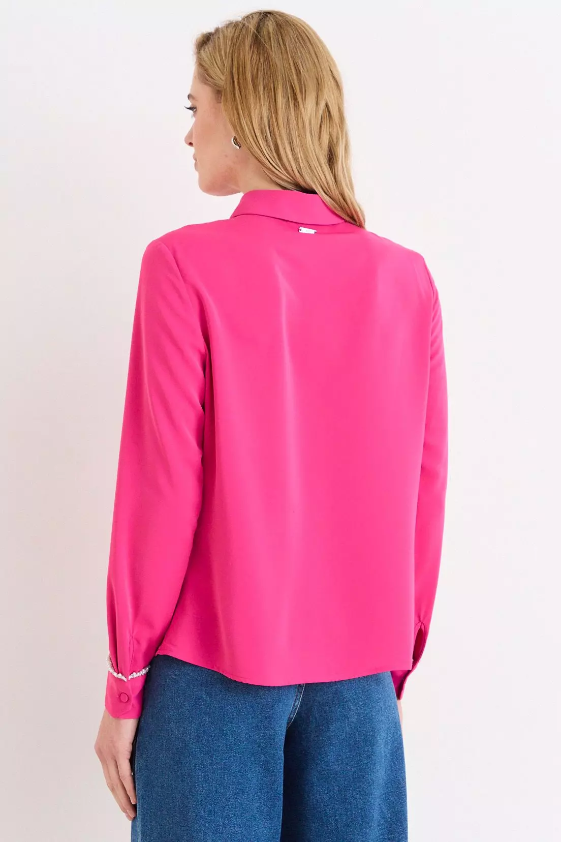 Blusa Lisa Tipo Camisera De Manga Larga. Fucsia Ash 14007226001116-2