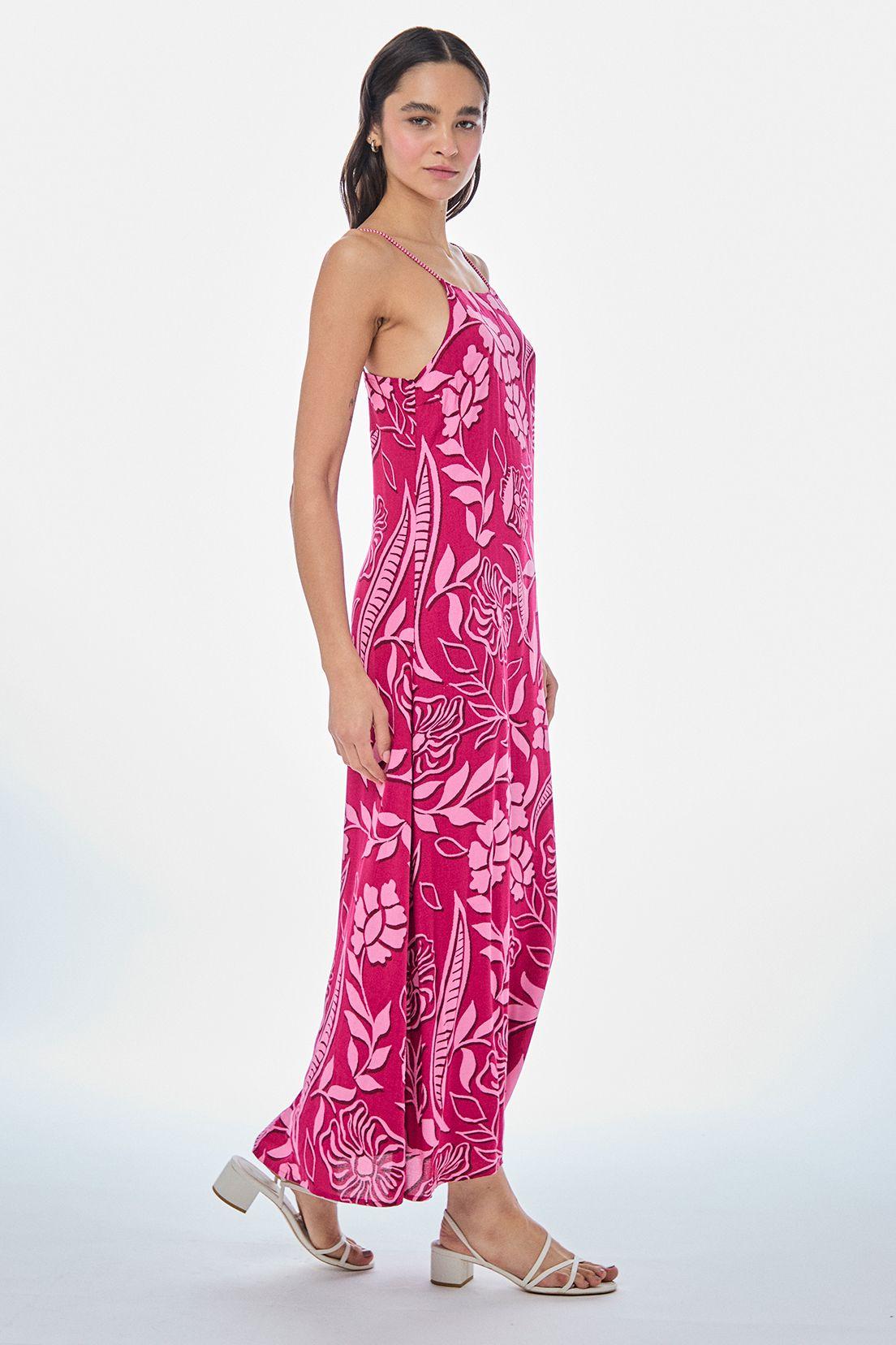Vestido Liso Largo fucsia iO 13420224060116-3