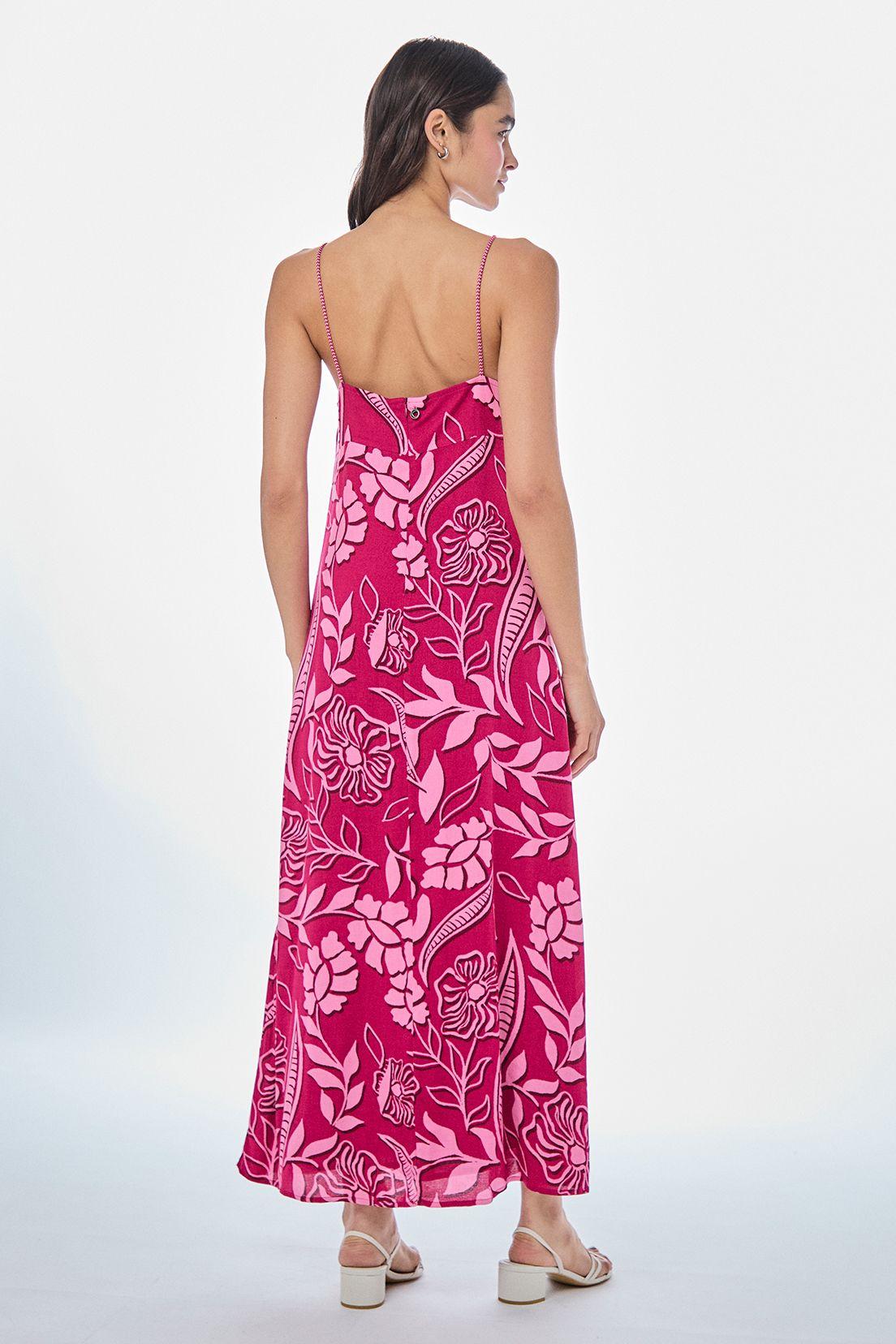 Vestido Liso Largo fucsia iO 13420224060116-4
