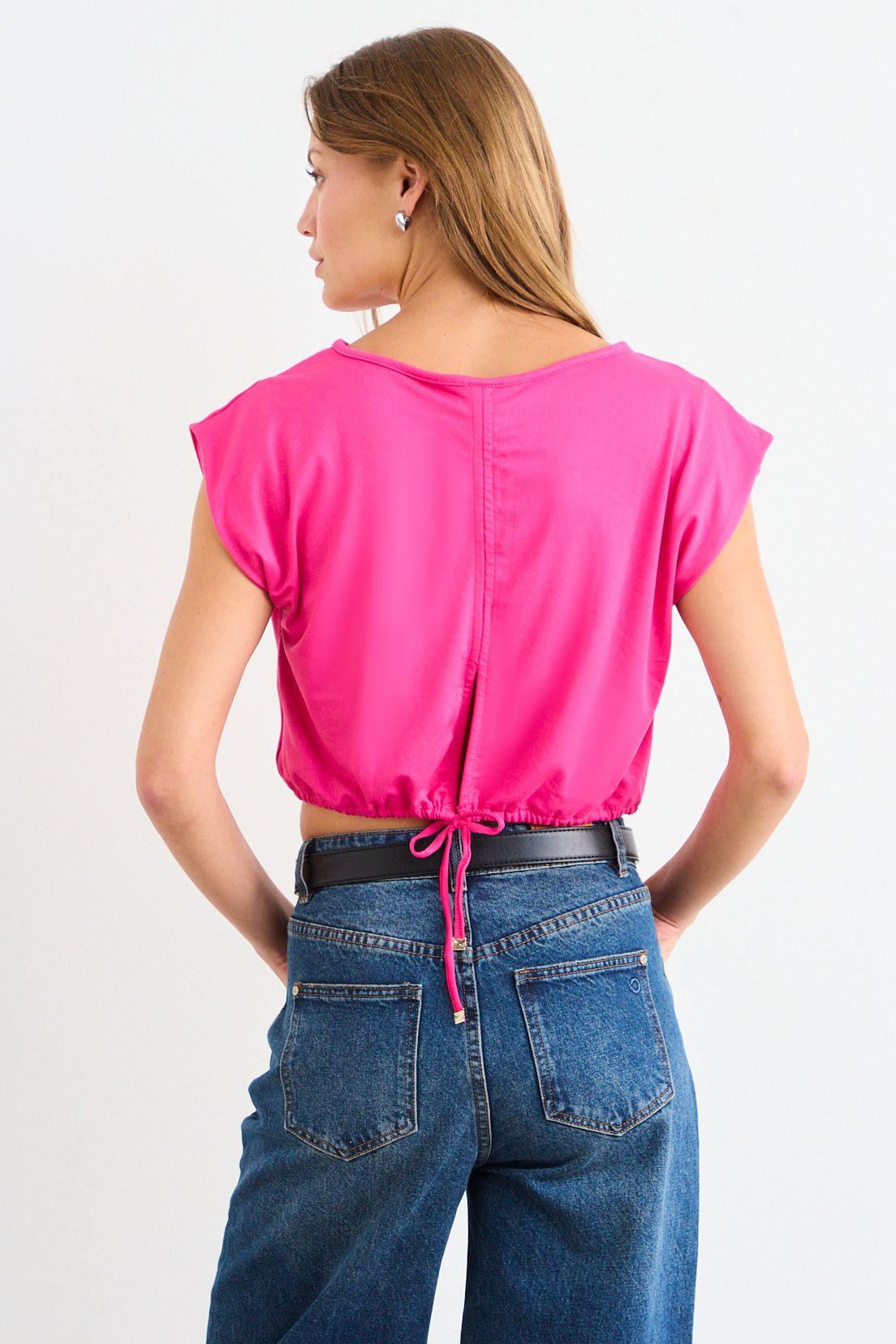 Polera Manga Corta Lisa Rosada iO 14204225090112-2