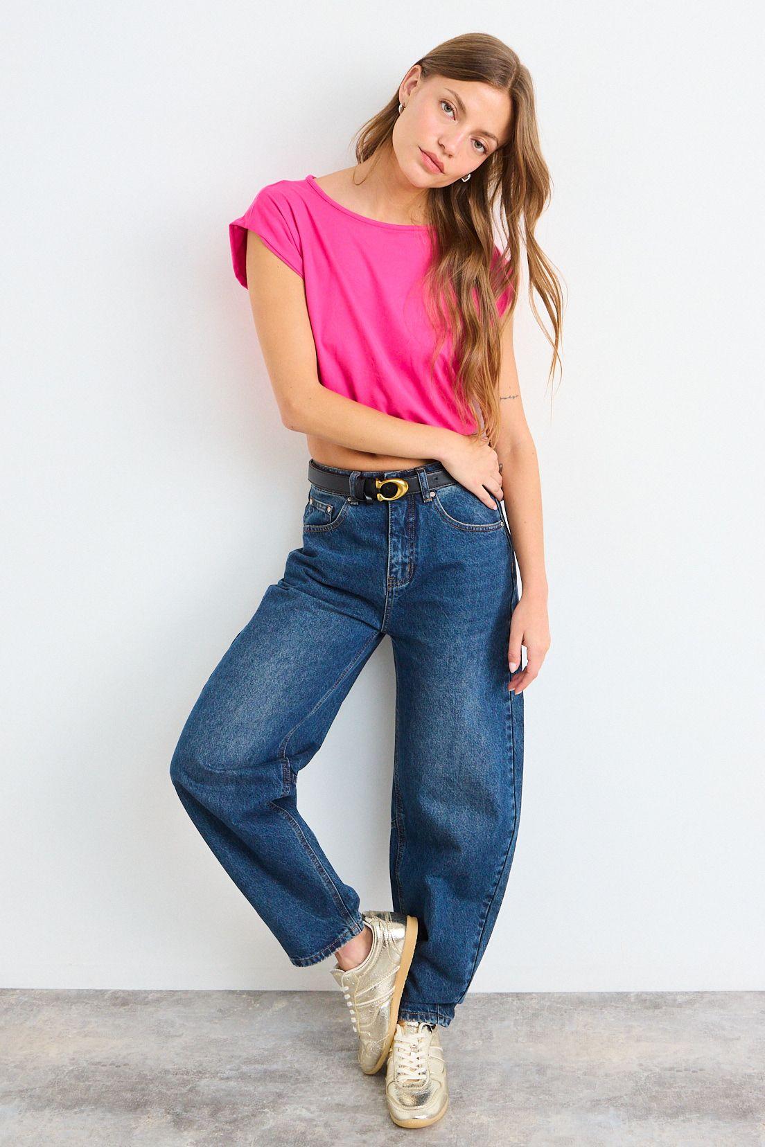 Polera Manga Corta Lisa Rosada iO 14204225090112-3