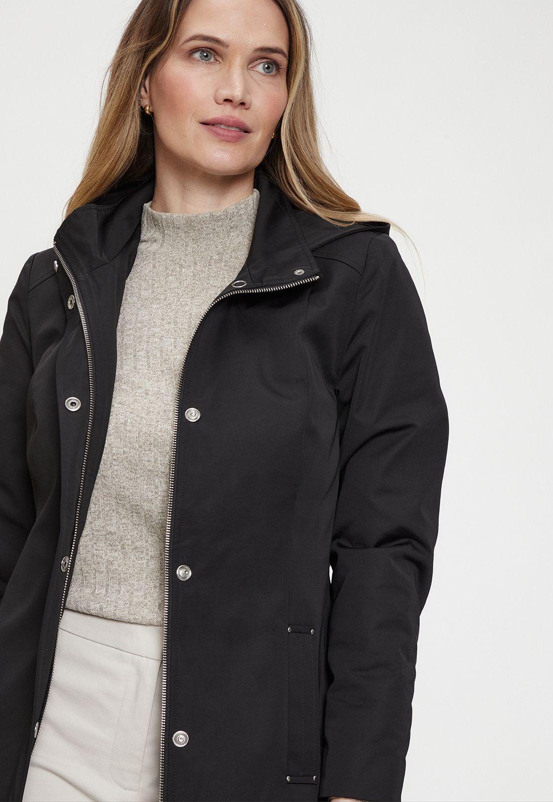 Trench Liso Negro Ma Griffe 17402224003102-1