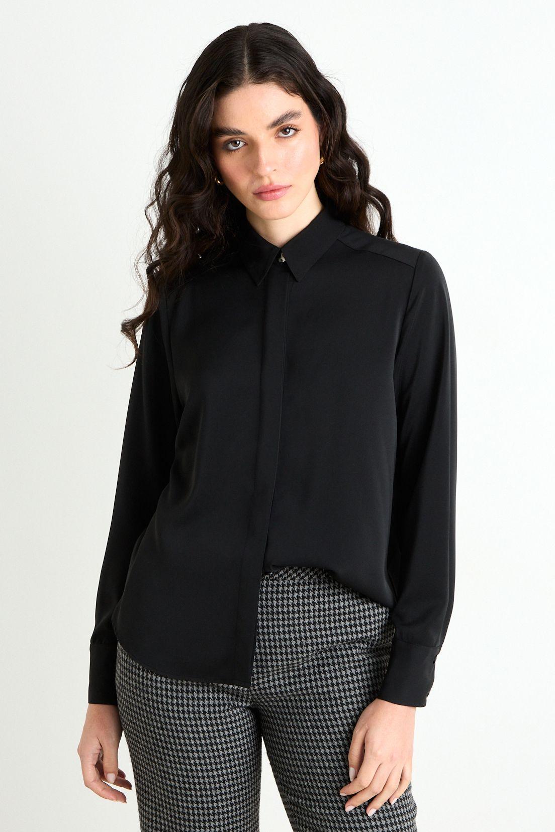 Blusas Manga Larga Negro Ash 14007225090102-0