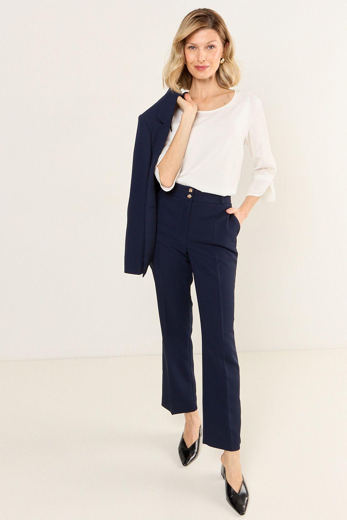 Pantalon Recto Formal Azul Ma Griffe 11002126001104-0