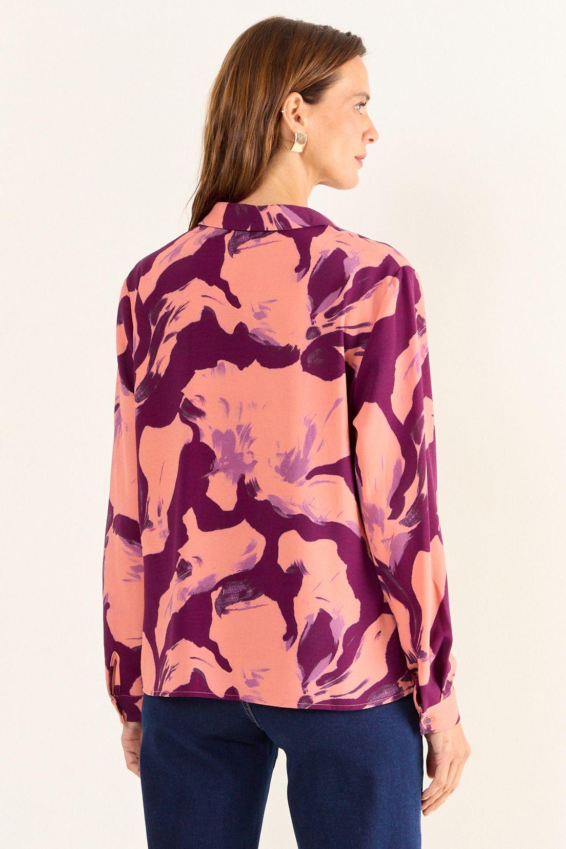 Blusa Camisera Estampada Morado Ma Griffe 14102126058121-3