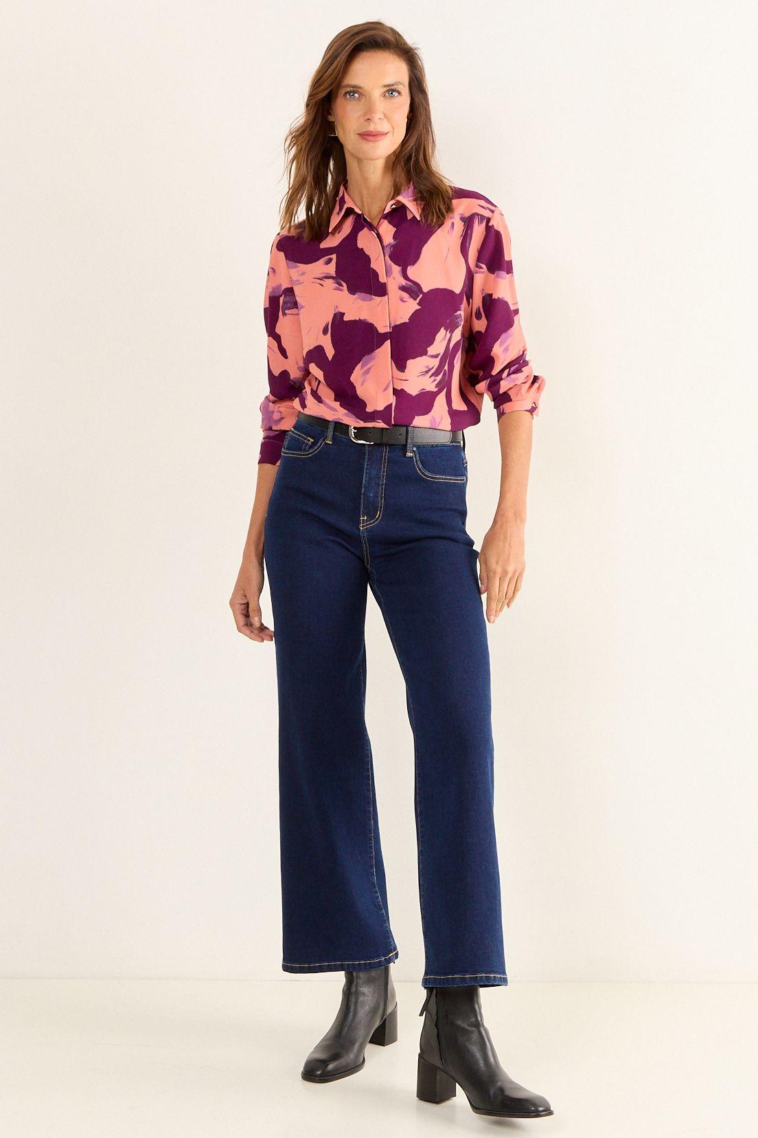 Blusa Camisera Estampada Morado Ma Griffe 14102126058121-4