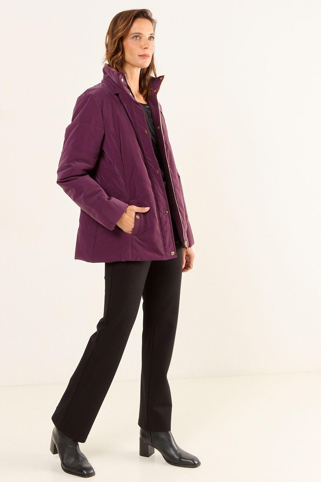 Parka Con Gorro Morado Ma Griffe 17602126001121-4