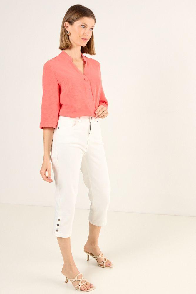 Blusa Cuello Mao Coral Ma Griffe 14002225011133-3