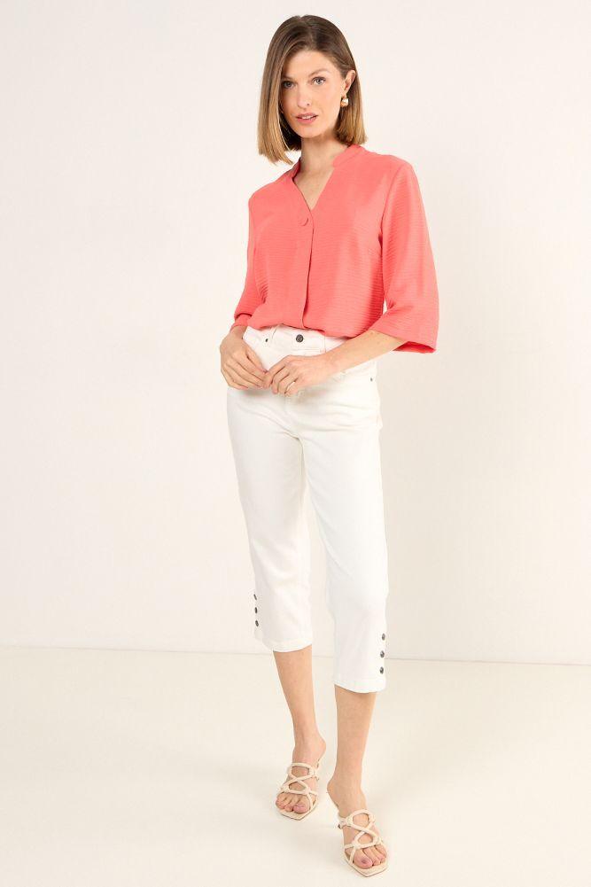 Blusa Cuello Mao Coral Ma Griffe 14002225011133-4