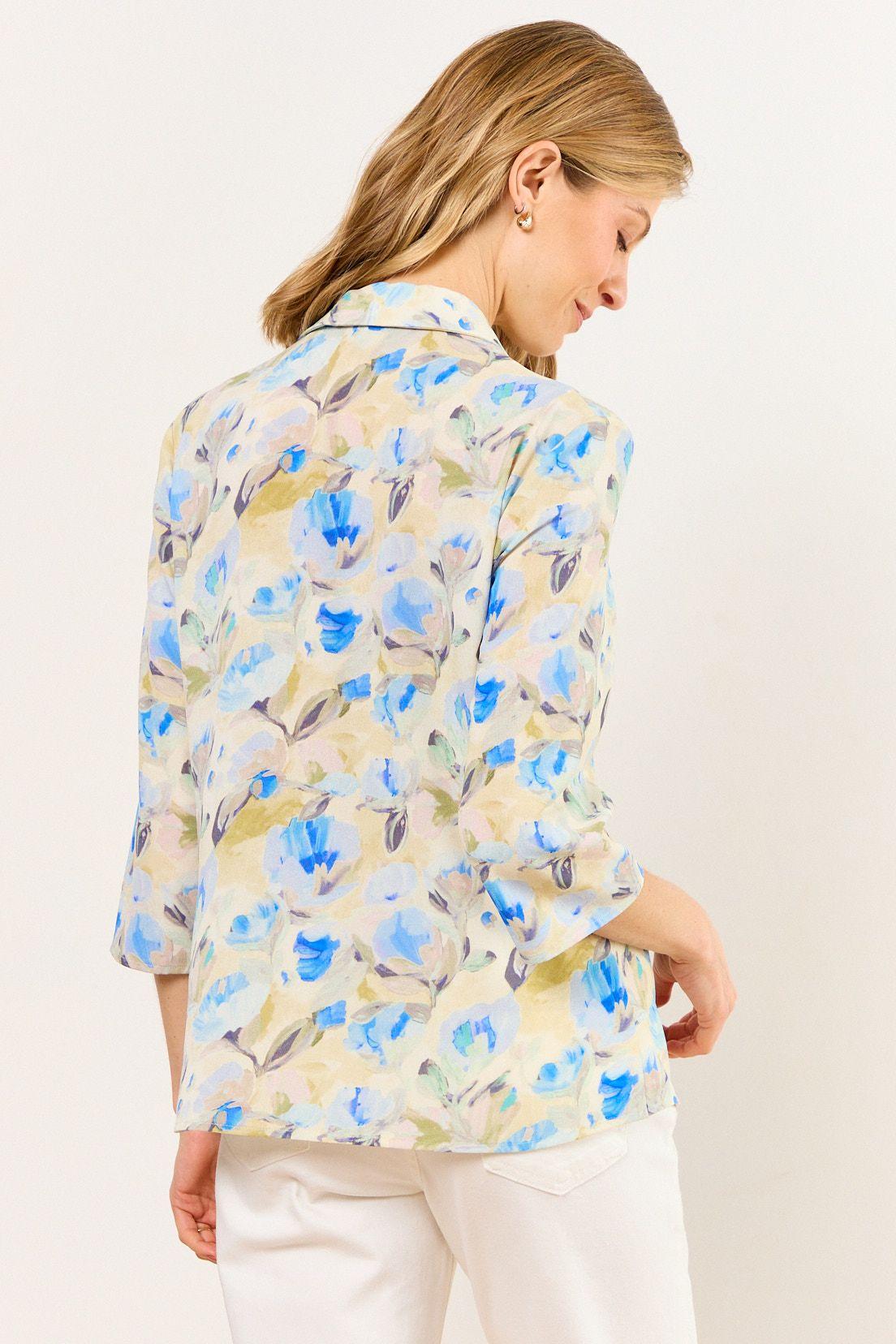 Blusas Manga Larga Azul Ma Griffe 14102226006104-2