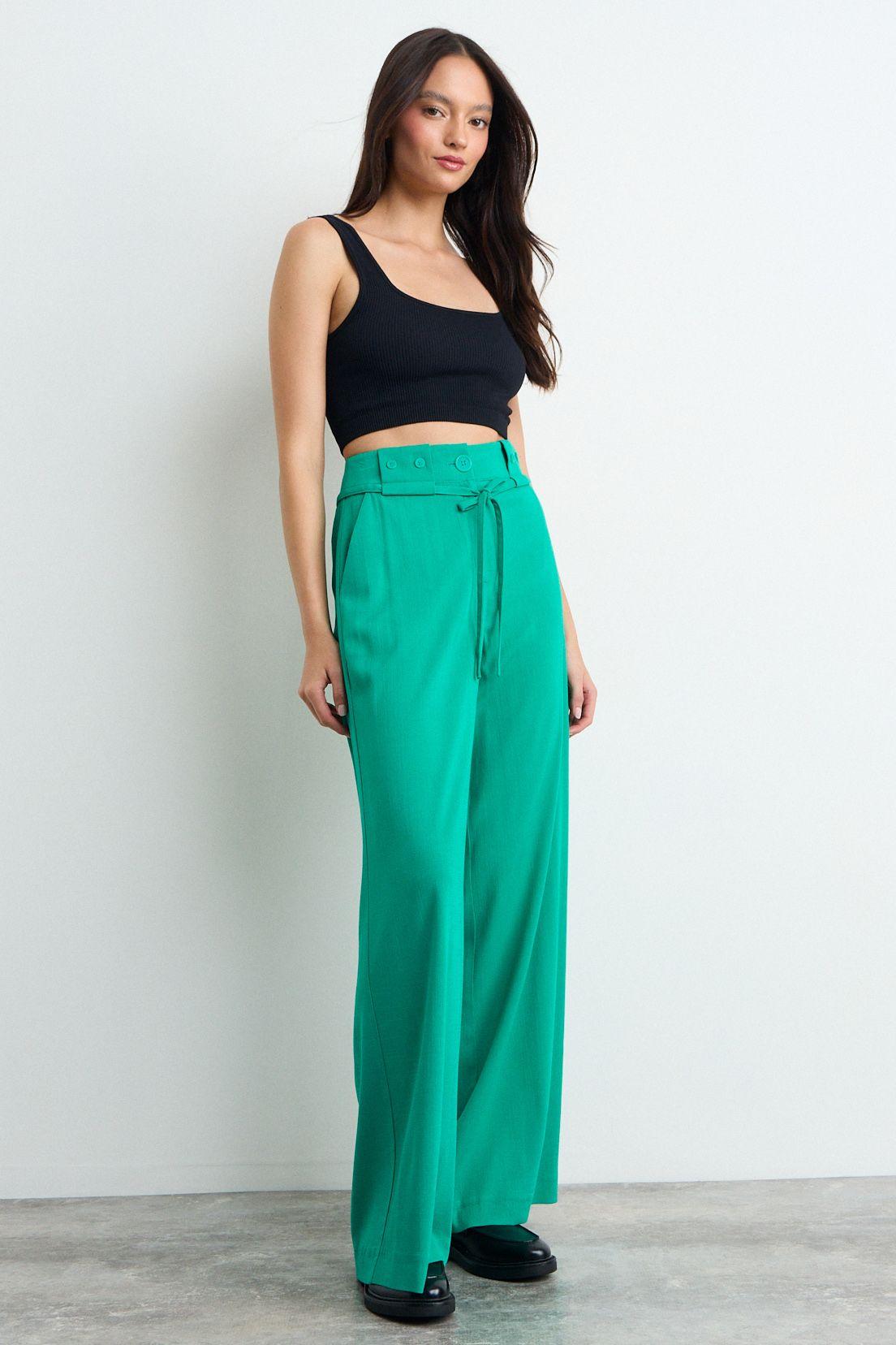 Pantalon Liso Verde Oliva iO 11020225023107-4