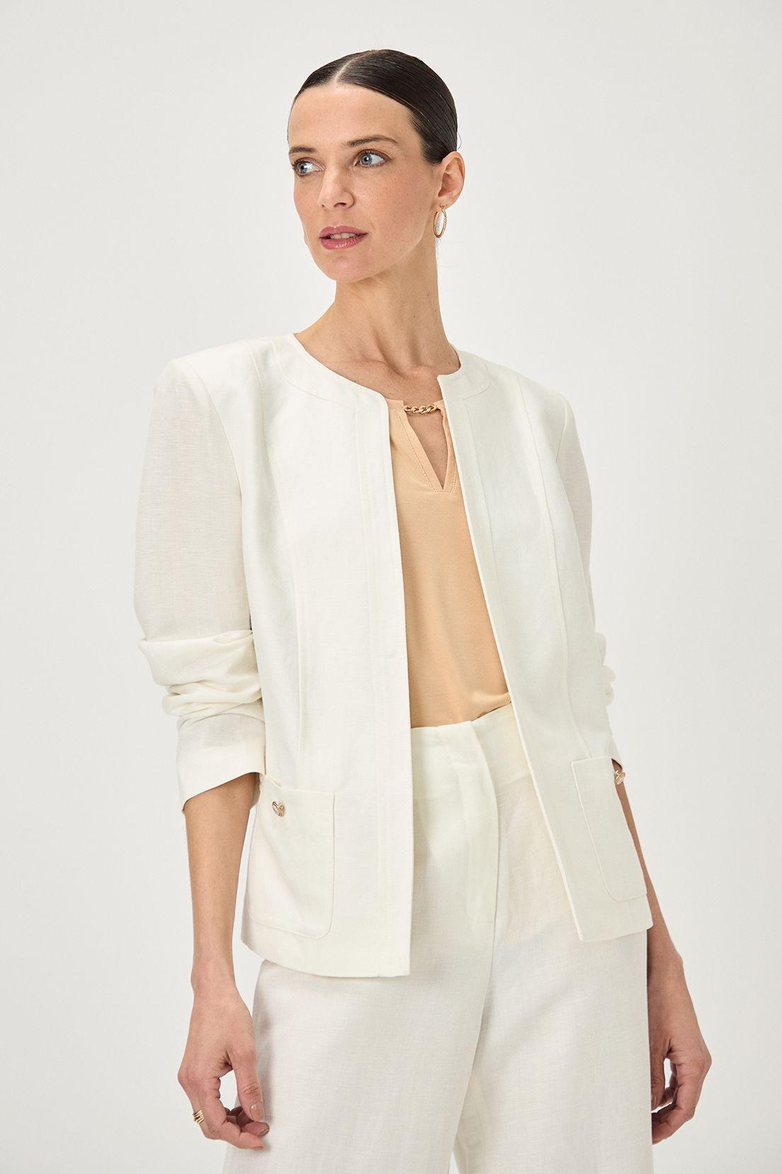 Chaqueta Lino Blanco Ma Griffe 17502224057105-0