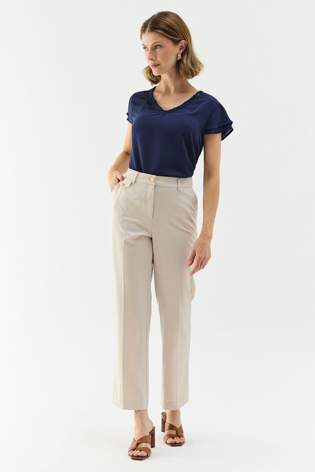 Pantalon Formal Bolsillo Tapeta Beige Ma Griffe 11002224060106-0