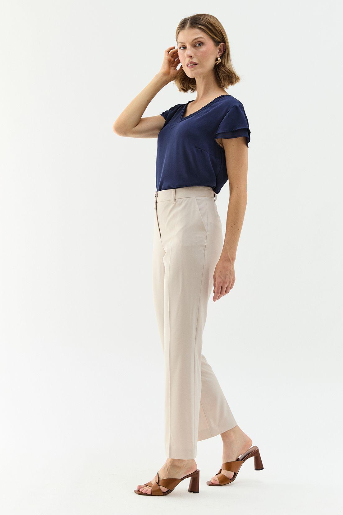 Pantalon Formal Bolsillo Tapeta Beige Ma Griffe 11002224060106-3