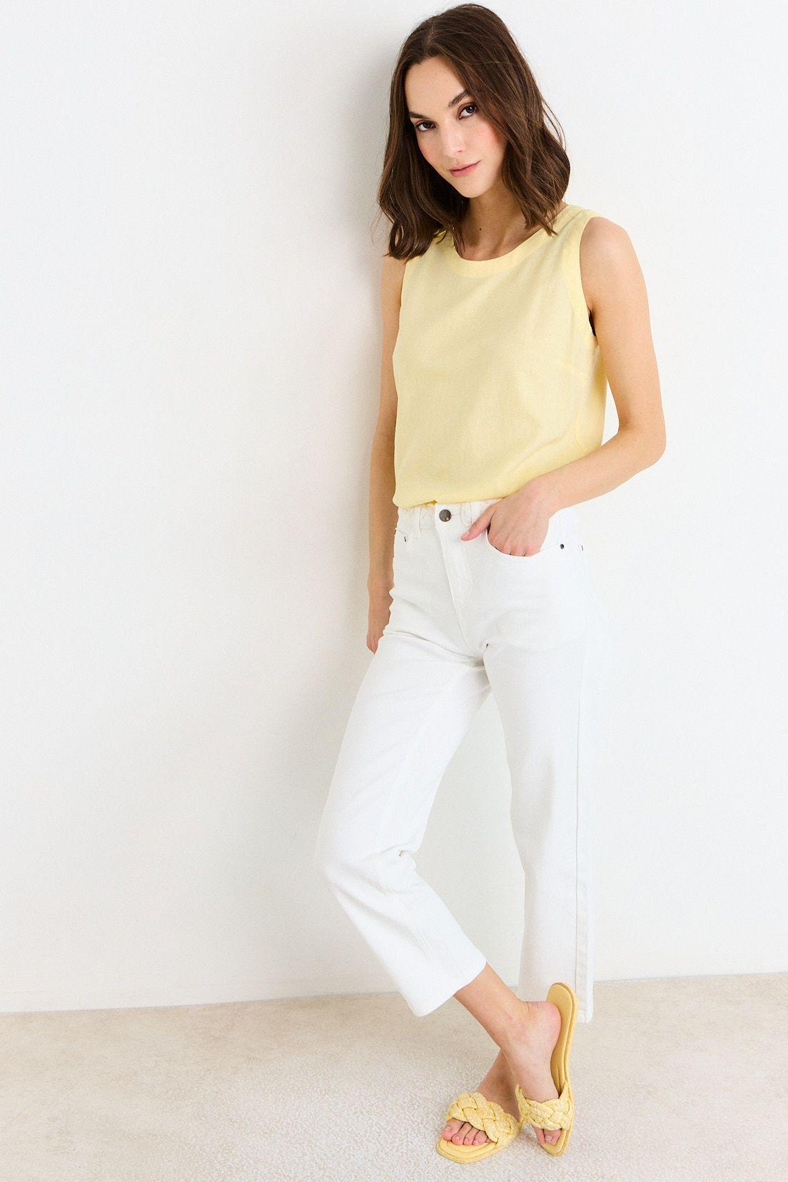 Blusas Sin Manga Amarillo Ash 14007226010108-4