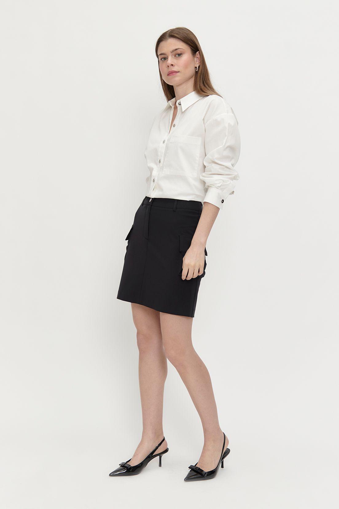 Falda Sastrera Cargo Negro Ash 12007224002102-2