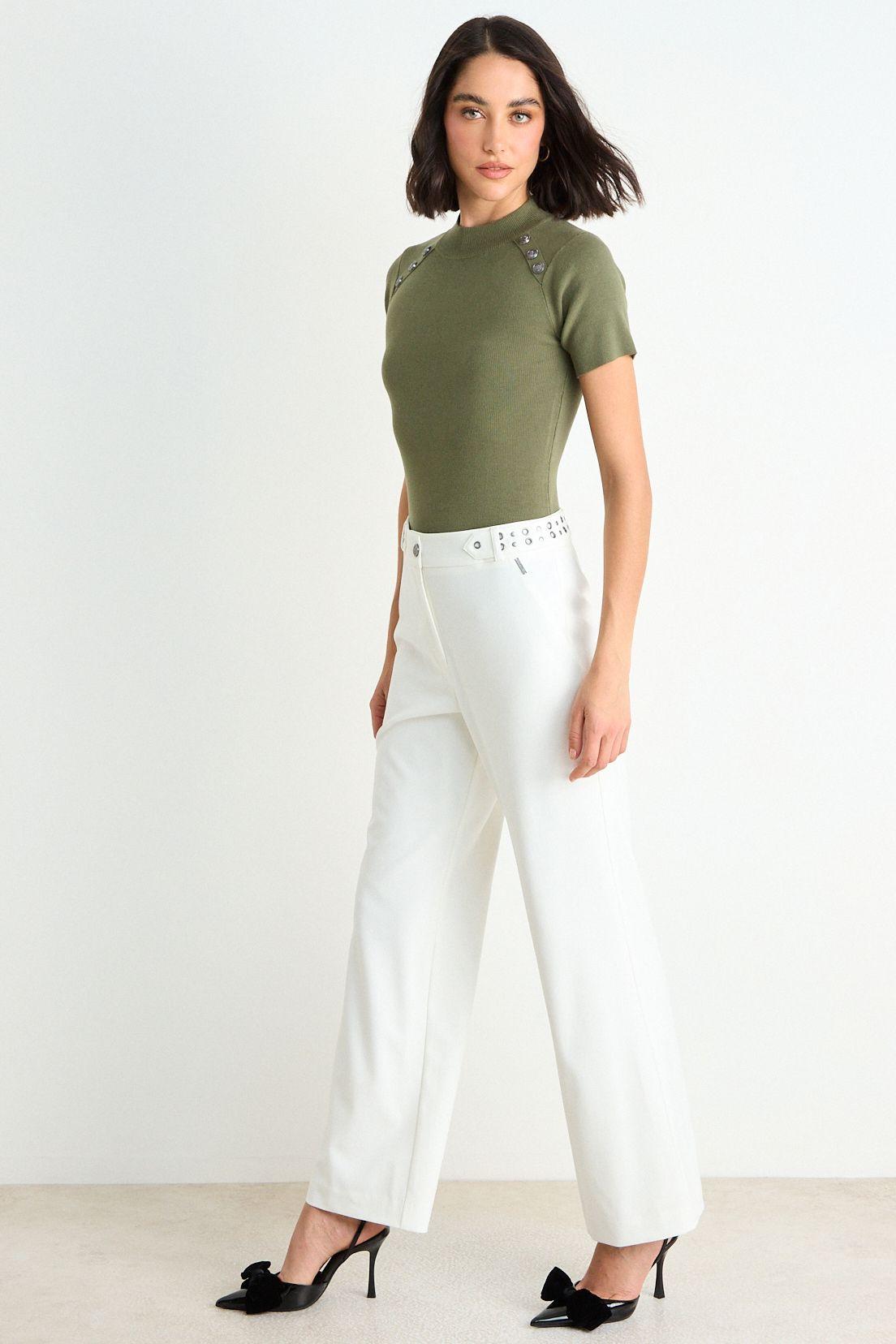 Polera Tejida Manga Corta Verde Ash 18207126051137-4