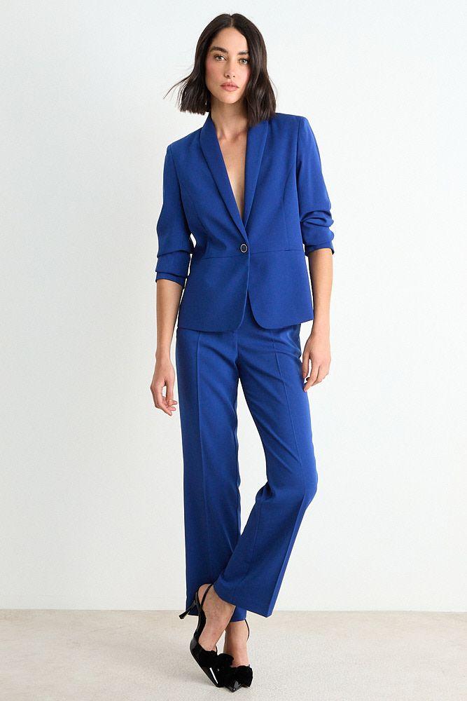 Blazer Manga Larga Azul Ash 16007126090104-3