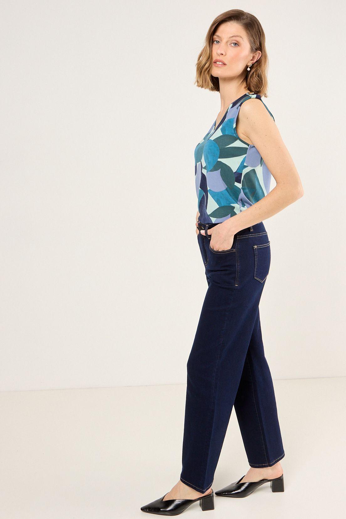 Polera Estampada De Lycra Azul Ma Griffe 14302225006134-3