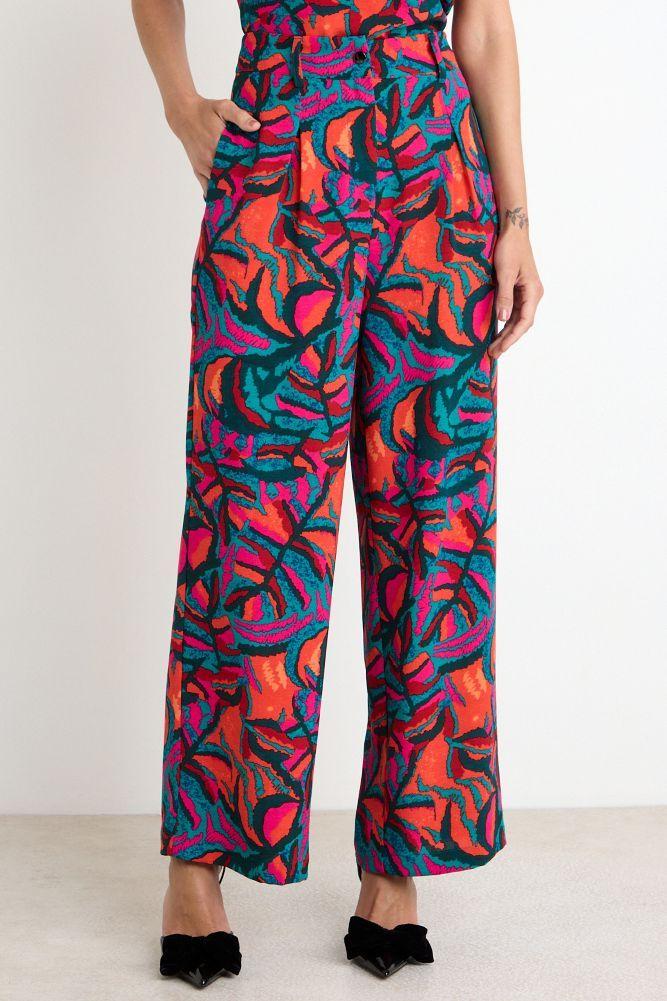 Pantalon Palazzo Fantasia Rojo Ash 11107225054103-2