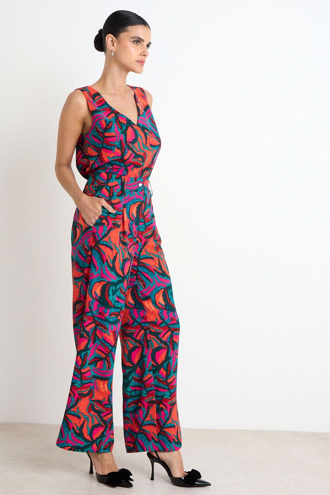 Pantalon Palazzo Fantasia Rojo Ash 11107225054103-3