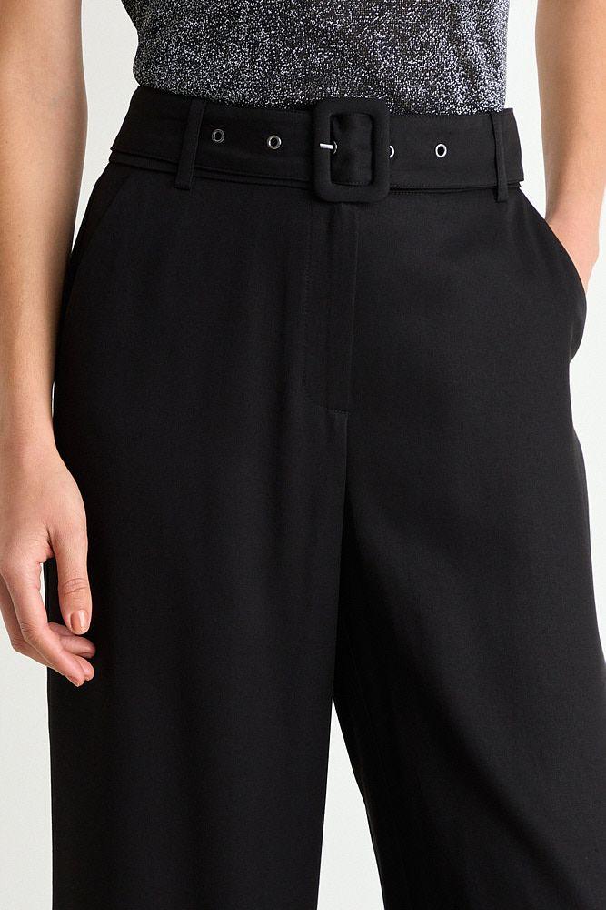 Pantalon Liso Palazzo Negro Ash 11007126052102-2