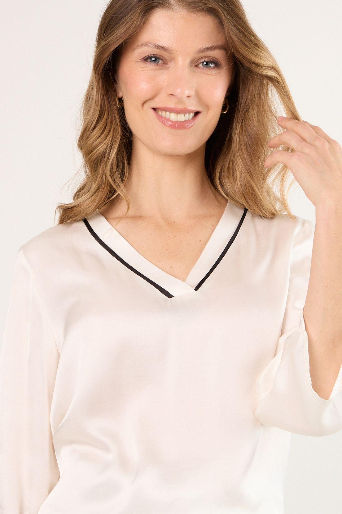 Blusas Manga Larga Crudo Ma Griffe 14002225055105-1