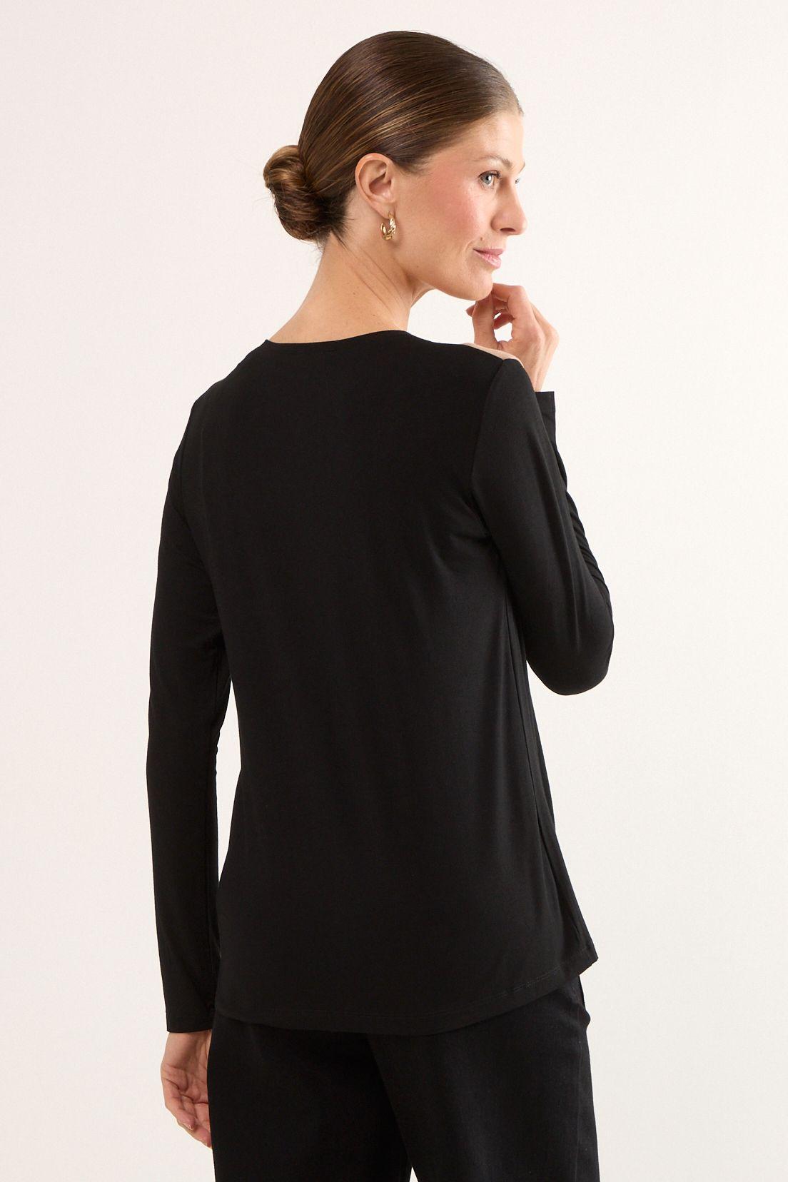 Polera Manga Larga Negro Ma Griffe 14302225053102-3