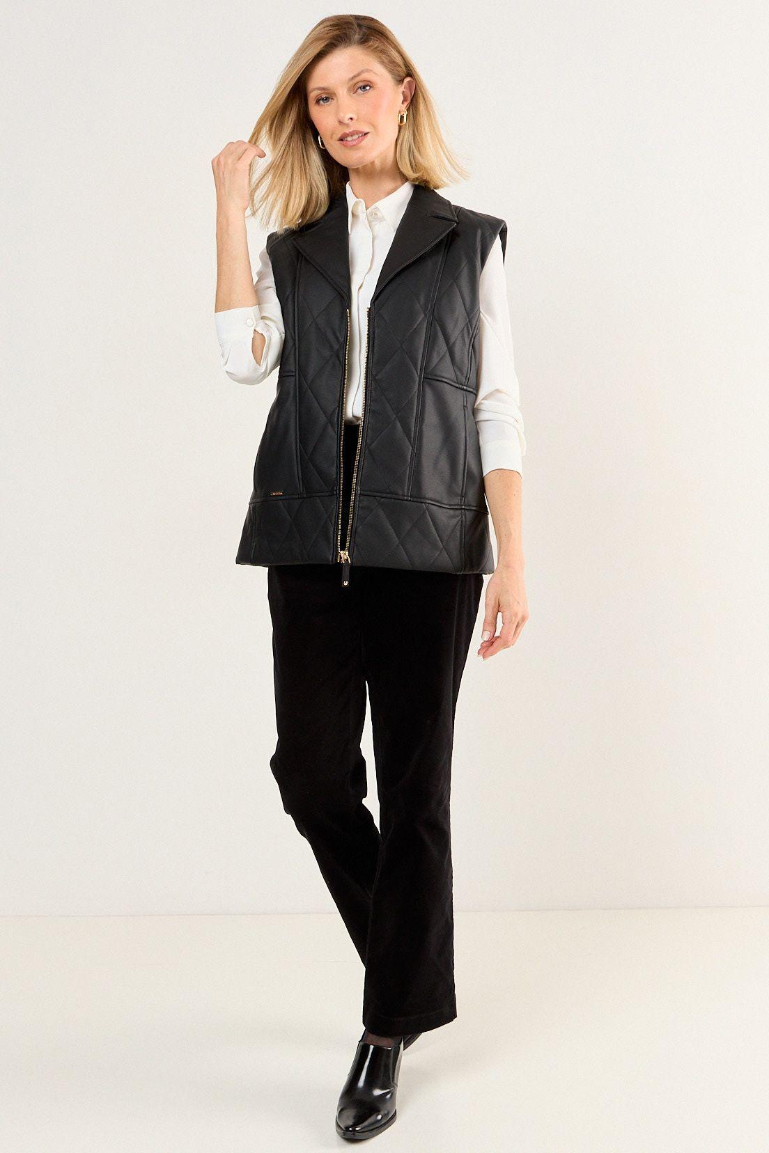 Chaqueta Ecocuero Con Padding Negro Ma Griffe 16202126001102-3