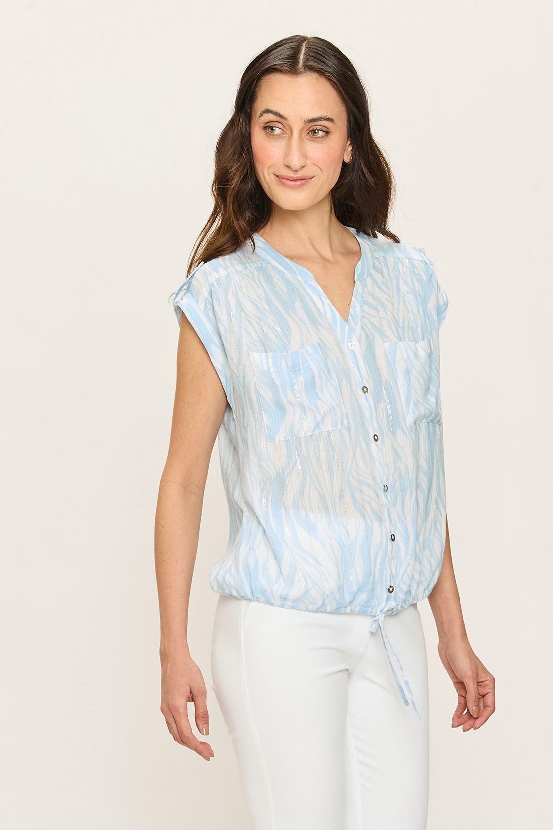 Blusa Estampada Lurex Crudo Ash 14107224007105-3