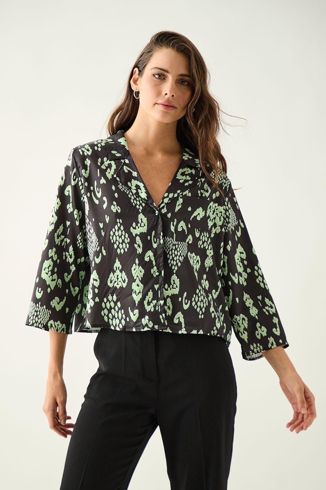 Blusa Estampada Verde Ash 14107224064137-0