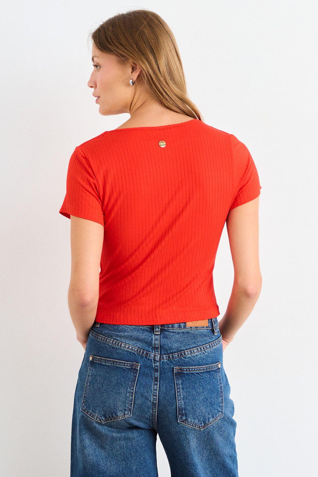 Polera Manga Corta Lisa Roja iO 14204225104116-2