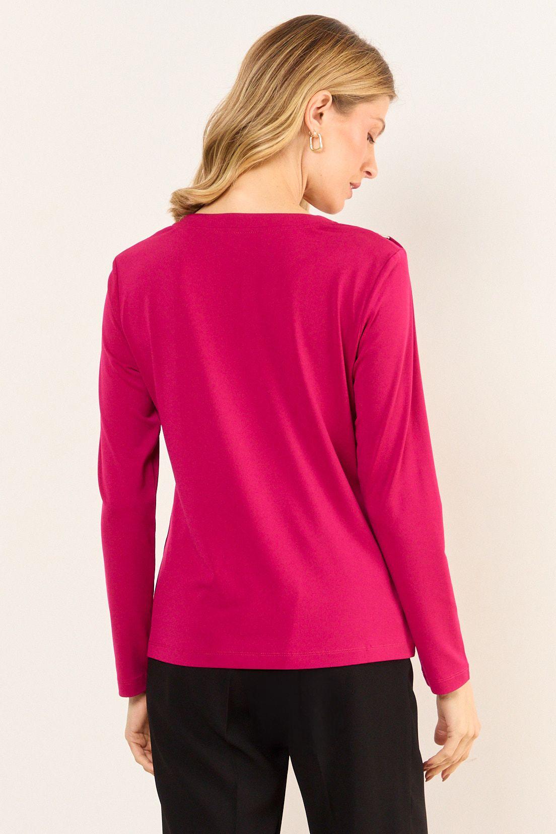 Polera Lisa Manga Larga Fucsia Ma Griffe 14202226050116-2