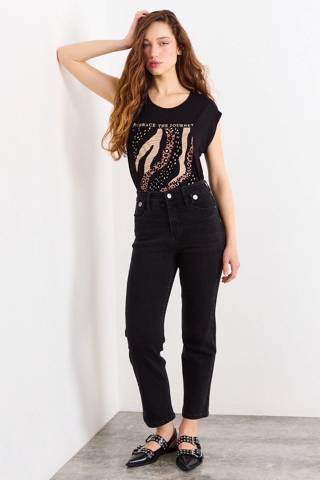 Polera Manga Corta Negro iO 14620226002109-4