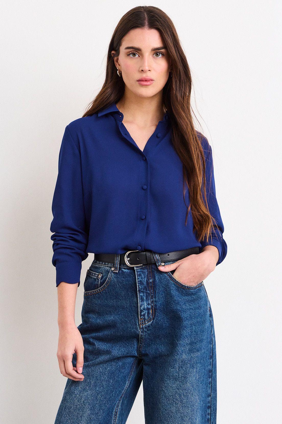 Blusa Lisa Azul iO 14020226100104-1