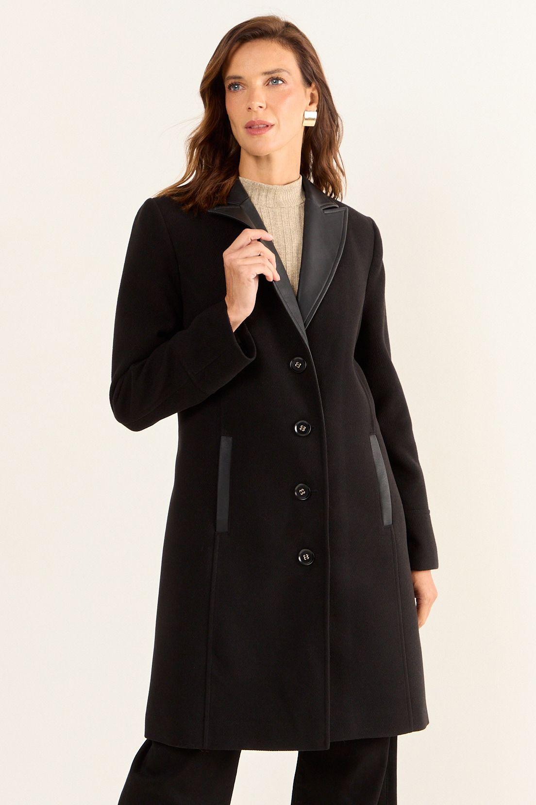 Chaqueton Cuello De Ecocuero Negro Ma Griffe 17202126002102-0