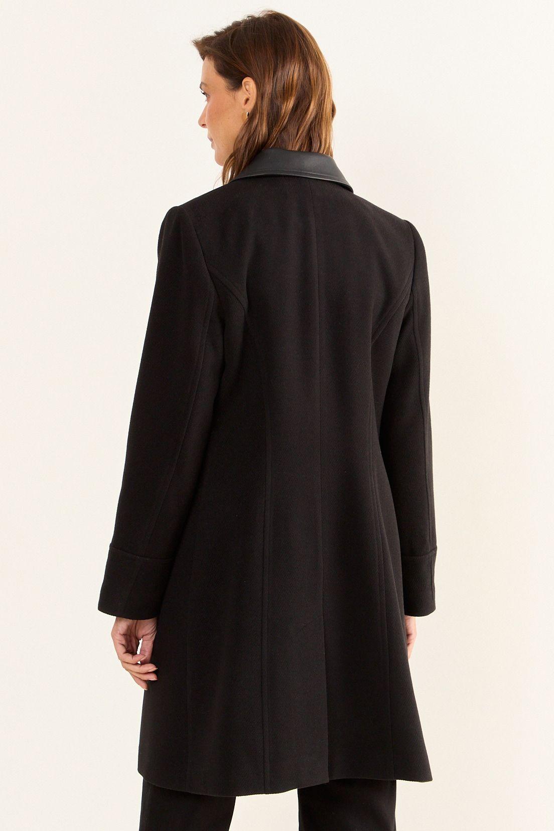 Chaqueton Cuello De Ecocuero Negro Ma Griffe 17202126002102-2