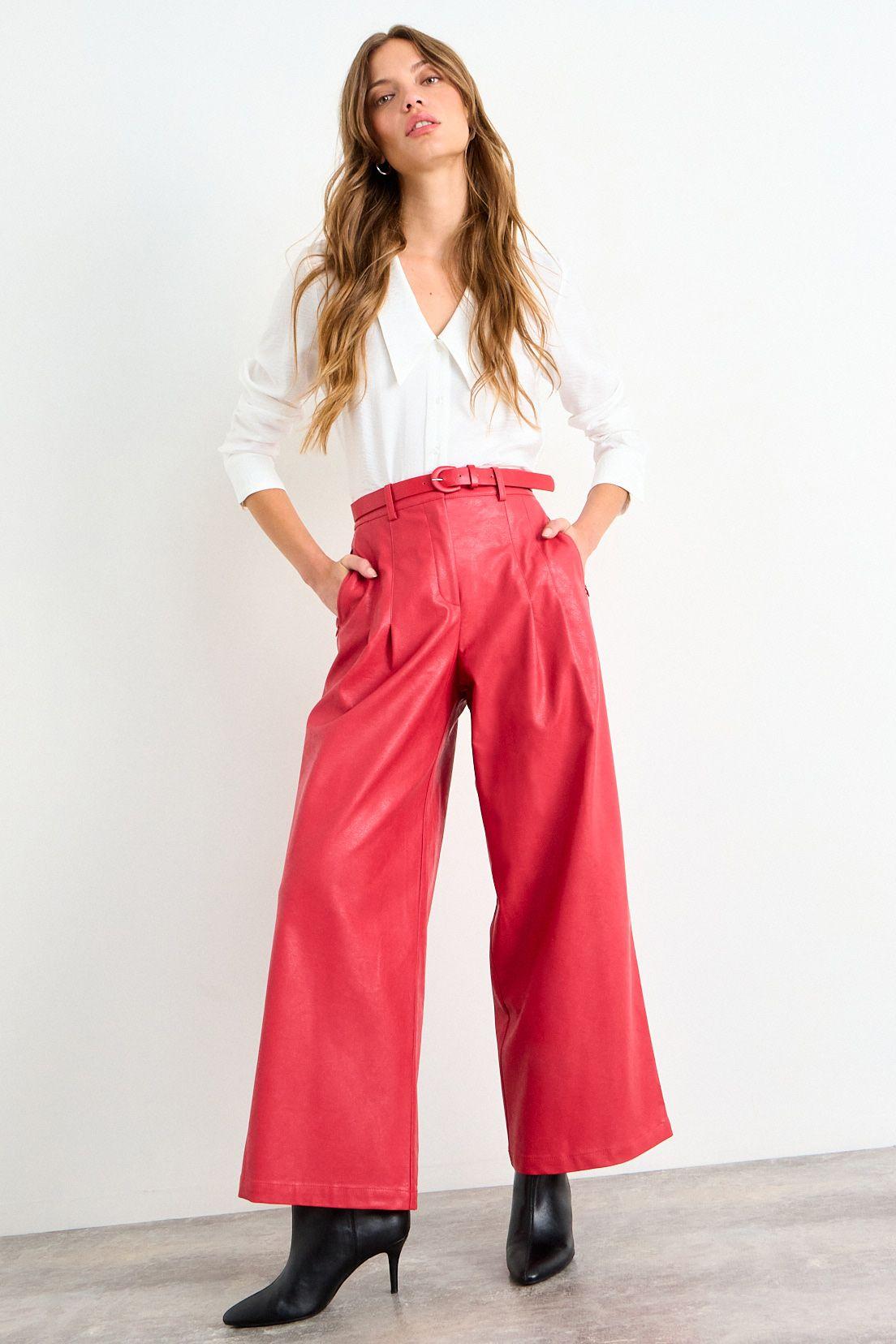 Pantalon Liso Rojo Coral iO 11020126005133-0
