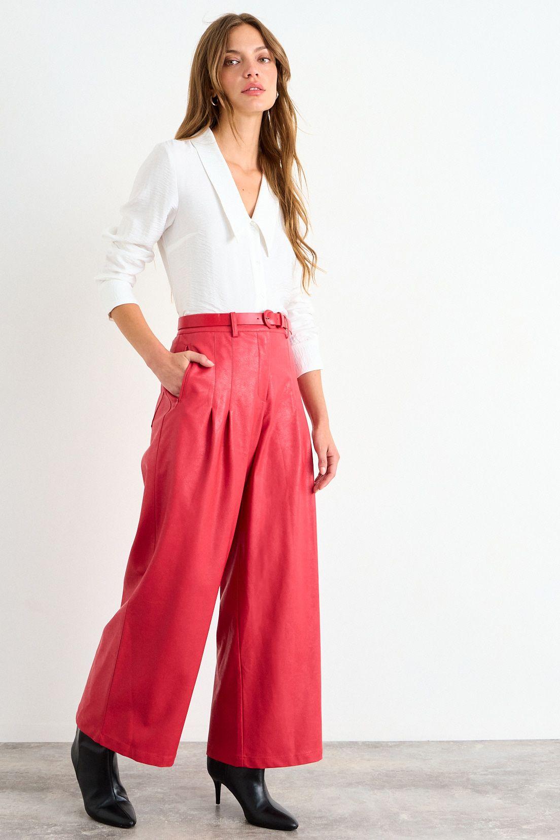 Pantalon Liso Rojo Coral iO 11020126005133-4