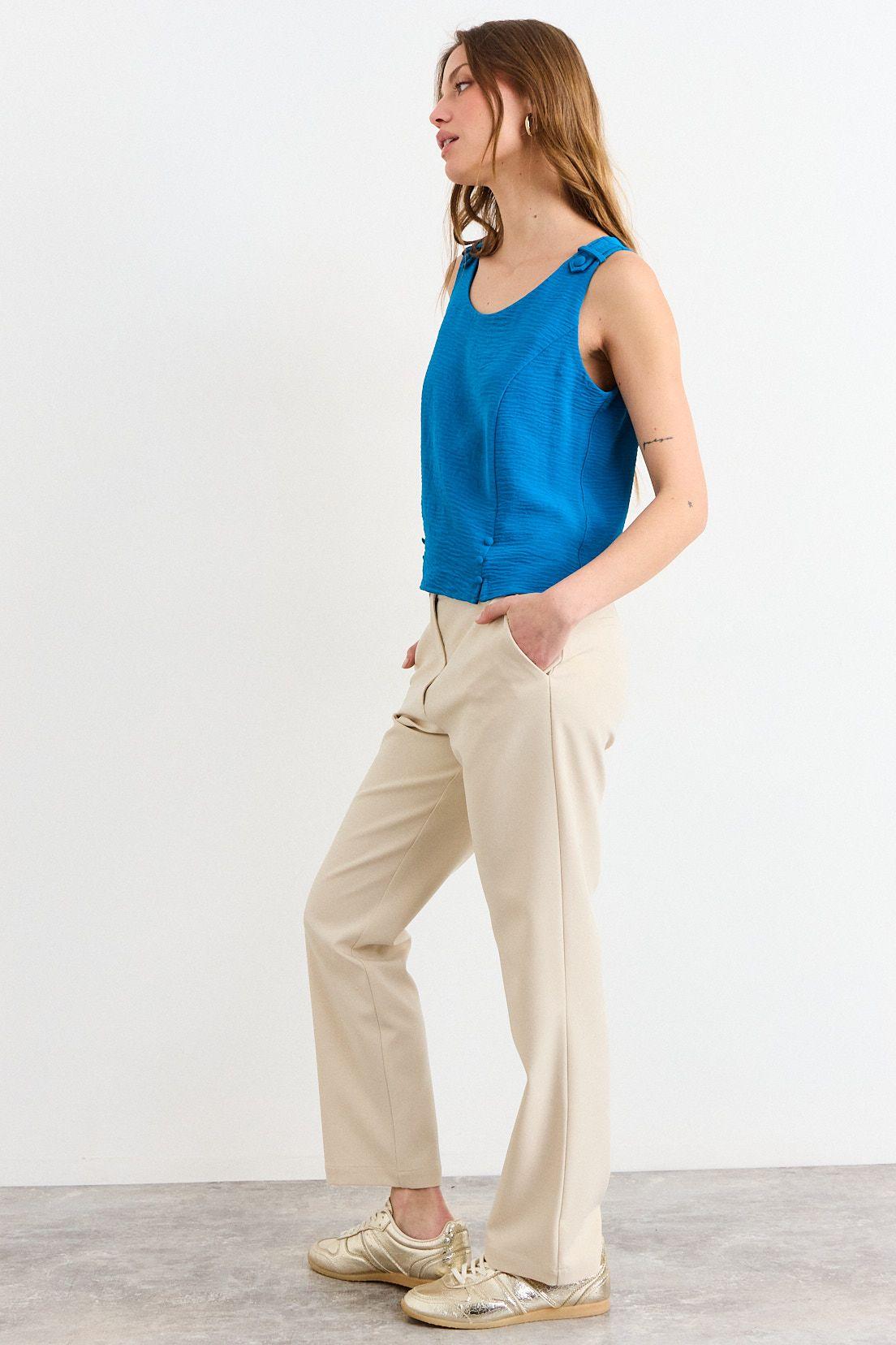 Blusas Sin Manga Azul iO 14020226059134-3
