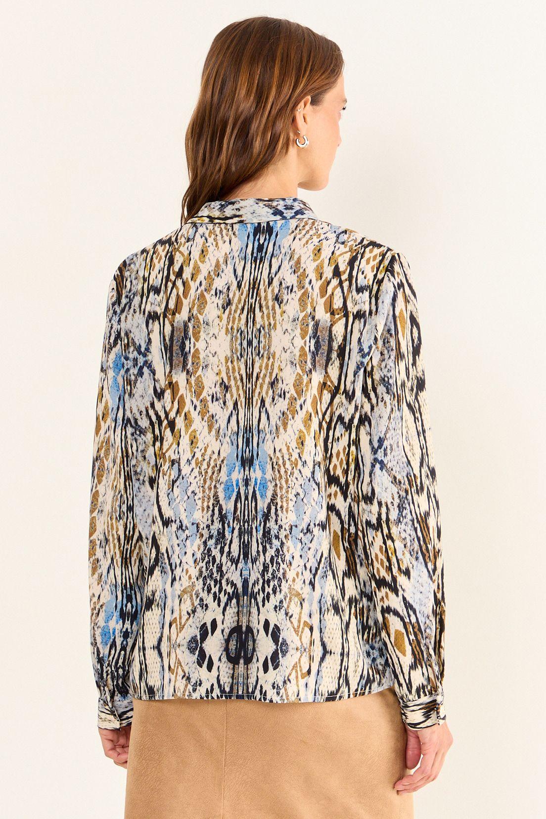 Blusa Camisera Estampada Crudo Ma Griffe 14102126058105-2