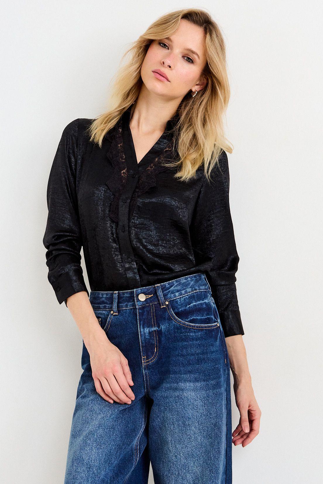 Blusas Manga Larga Negro Ash 14007226007102-0