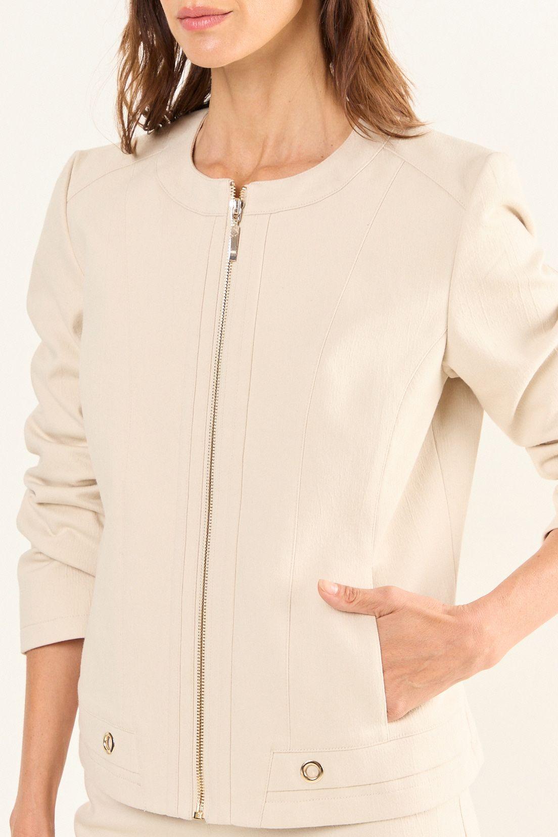 Casaca Cuello Redondo Beige Ma Griffe 17502126004106-1