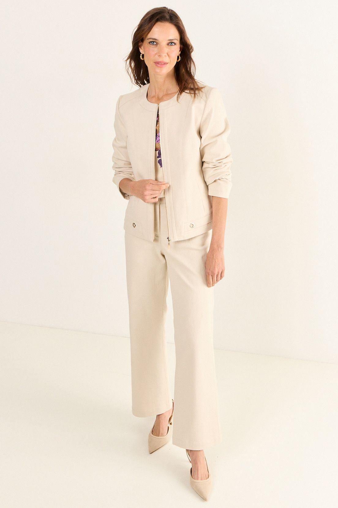 Casaca Cuello Redondo Beige Ma Griffe 17502126004106-4