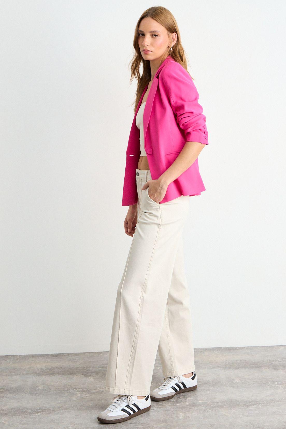 Blazer Liso Fucsia iO 16020126002116-3