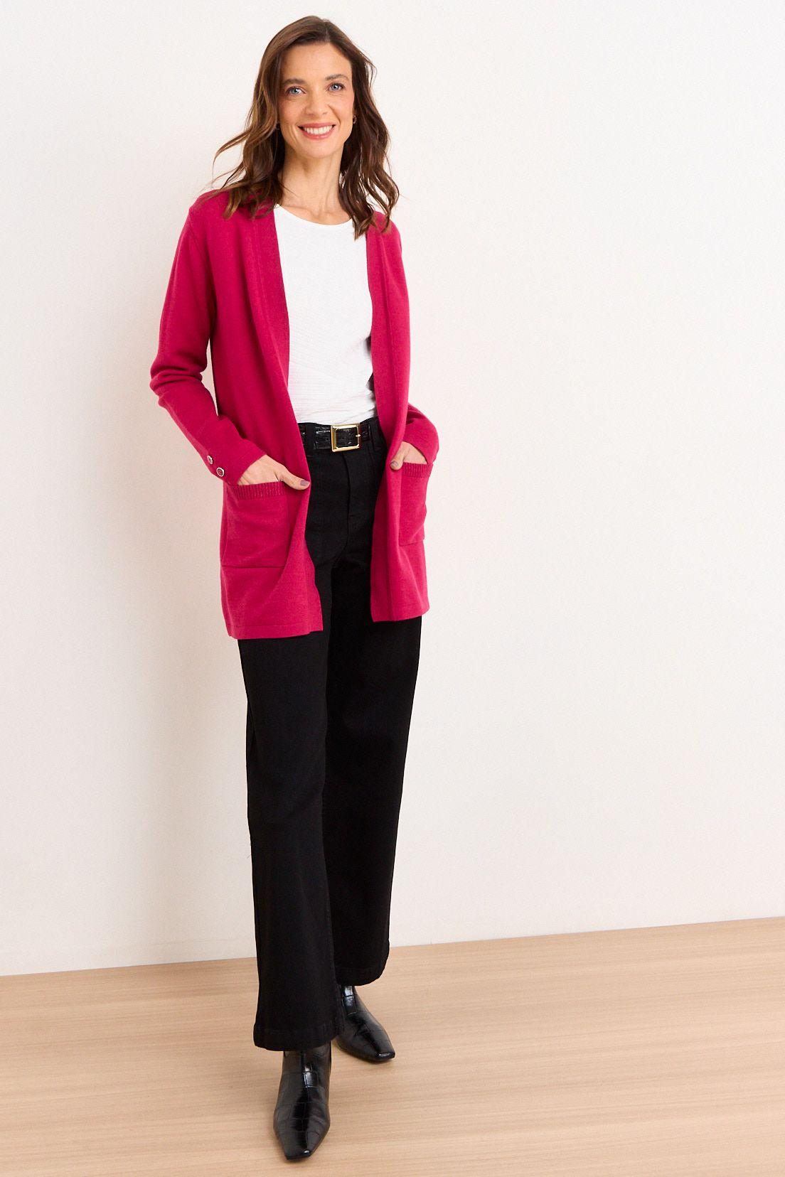 Tejido Abierto Con Diseño Calado Fucsia Ma Griffe 18002226002116-3