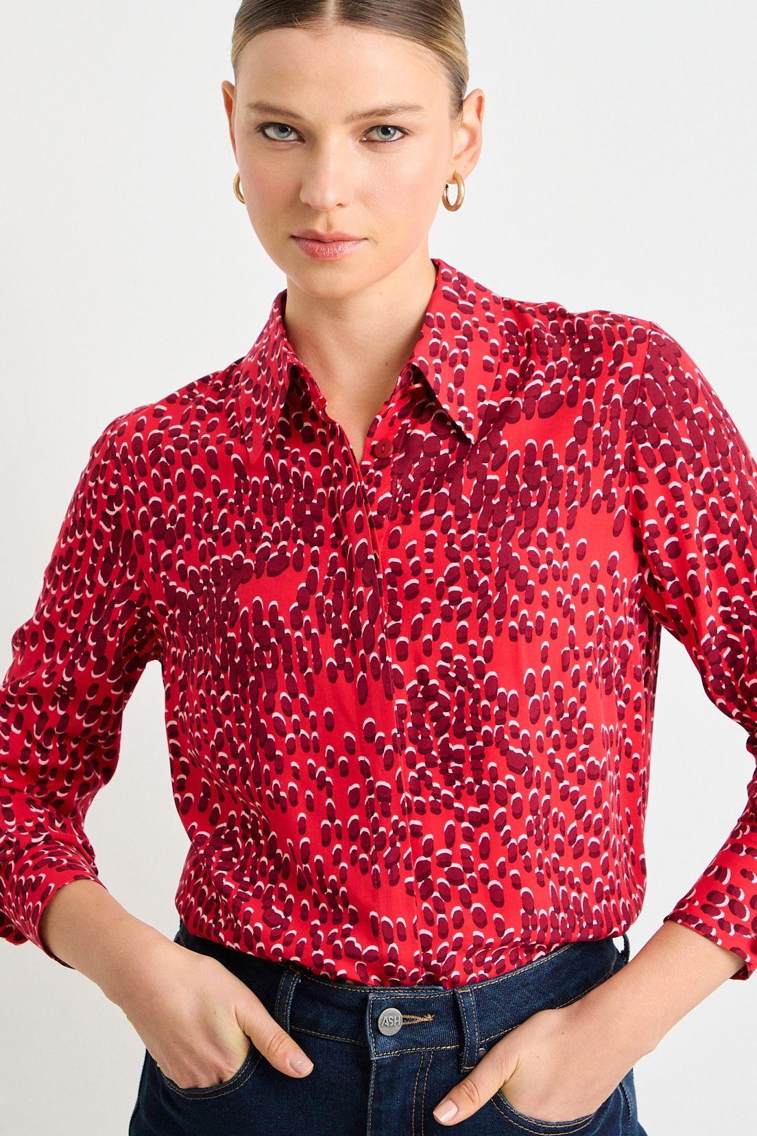 Blusas Manga Larga Rojo Ash 14107225053103-0